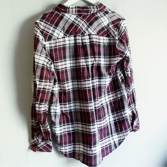 WELL WORN Ladies' Flannel Button-Up Shirt Berry Plaid
Size Small - Picture 4 of 5